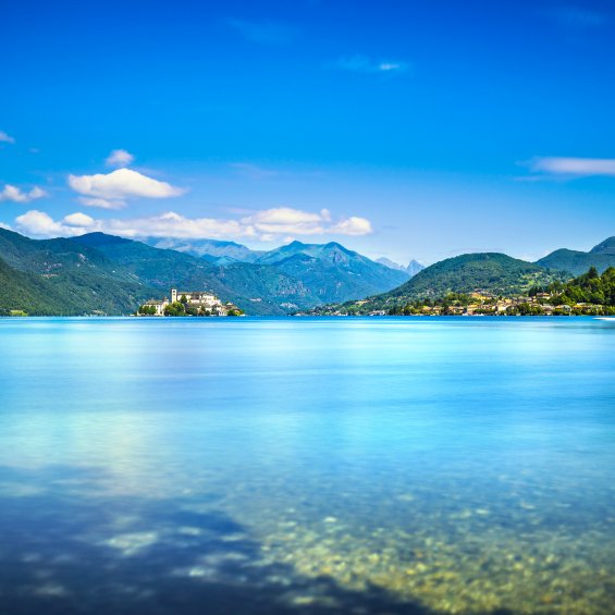 Lago d'Orta e Orta San Giulio , Novara, Piemonte, Italia